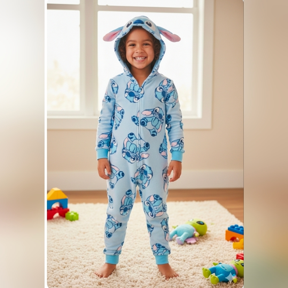 Adorable Blue Character Kids Pajama Set